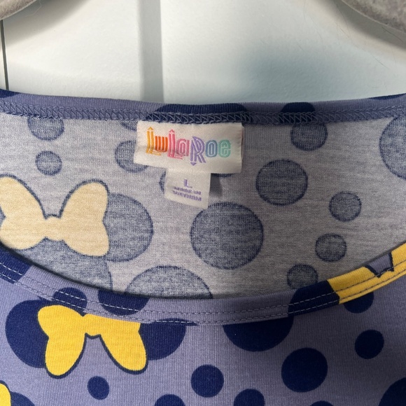 LulaRoe Minnie Mouse Disney Irma Tunic Top Women's Size Large - Picture 3 of 5